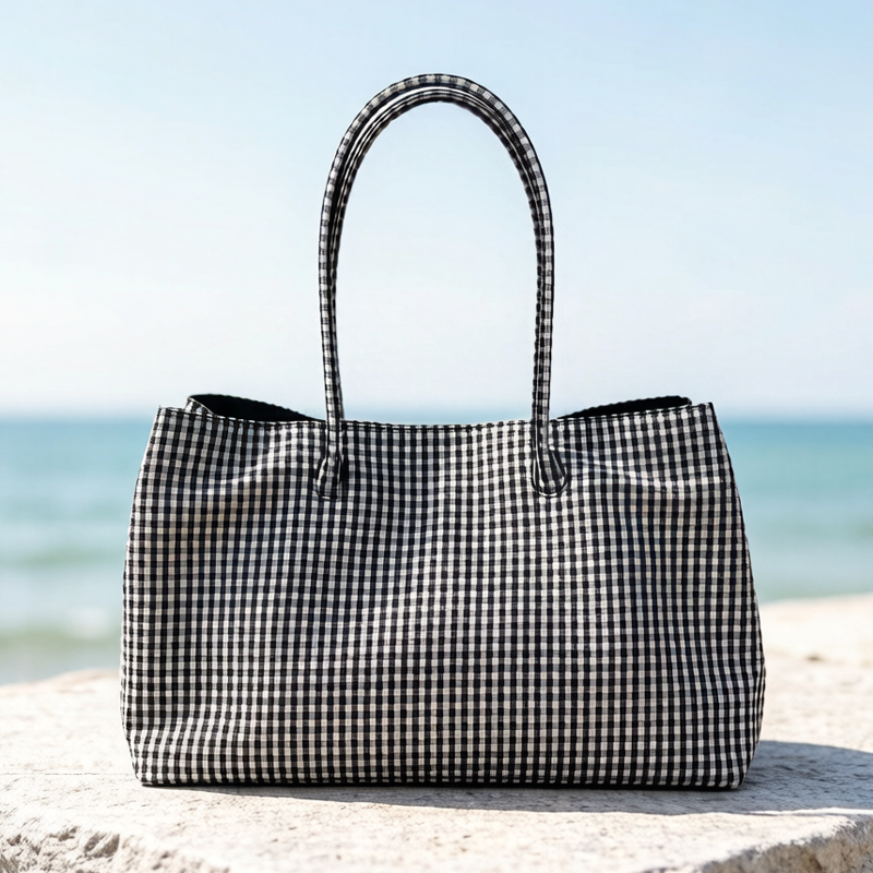 Luxury Bags 2026 - Sacs fourre-tout en treillis décontractés coréens