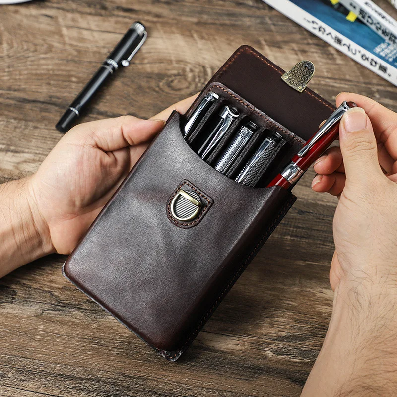 Luxury Bags For School - Trousse à crayons en cuir véritable