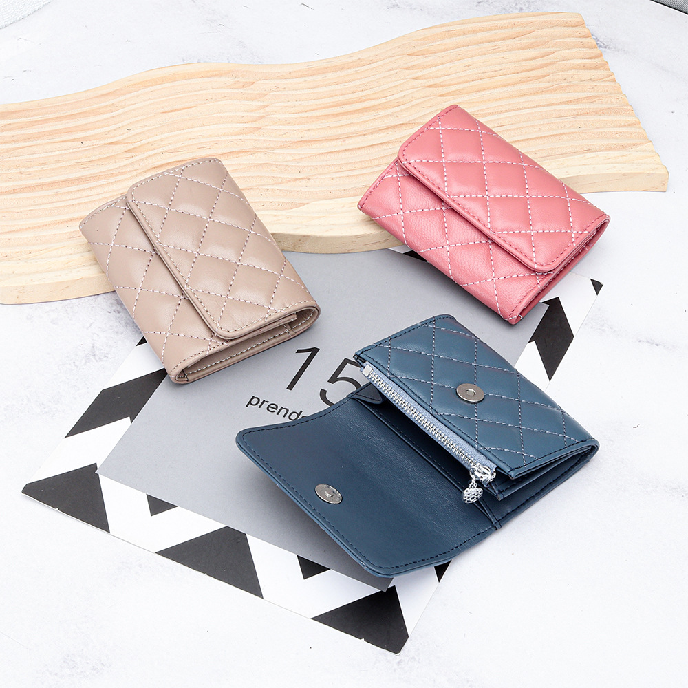 Luxury Bags Brand Names - Porte-cartes matelassé en peau de mouton