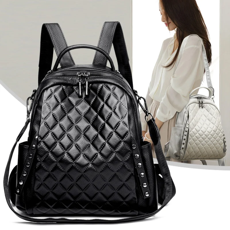 Sac à dos en cuir véritable po - Luxury Bags For School avis et prix