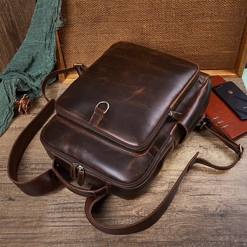 Sac à dos pour ordinateur port - Genuine Leather Backpack avis et prix
