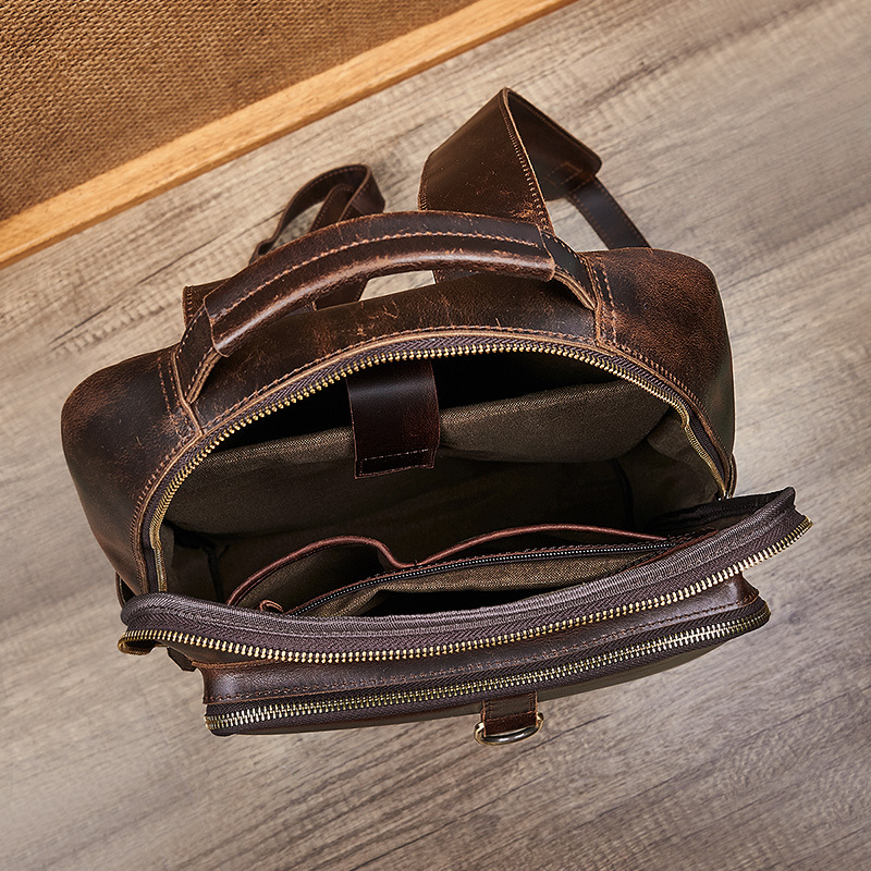 Sac à dos pour ordinateur port - Genuine Leather Backpack avis et prix