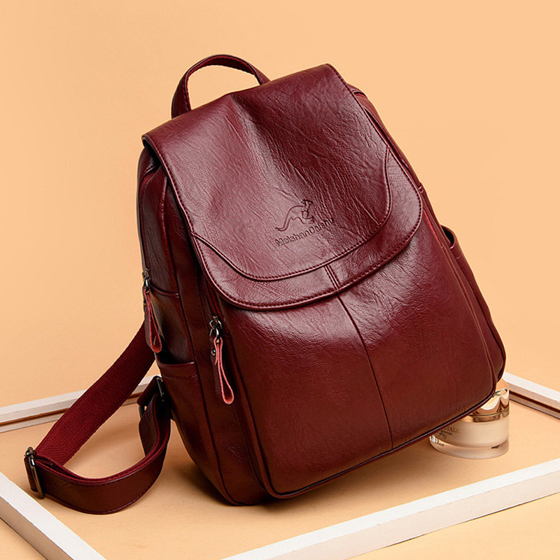 Sac à dos vintage en cuir soup - Genuine Leather Backpack avis et prix