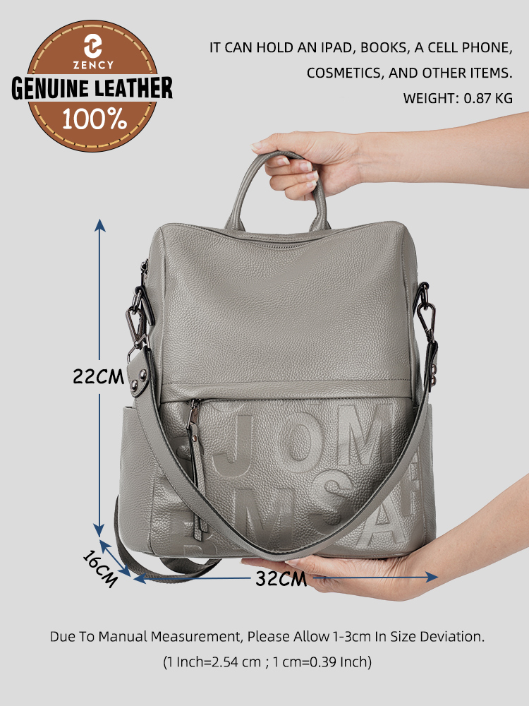 Sac à dos Zency Premium en cui - Genuine Leather Backpack avis et prix