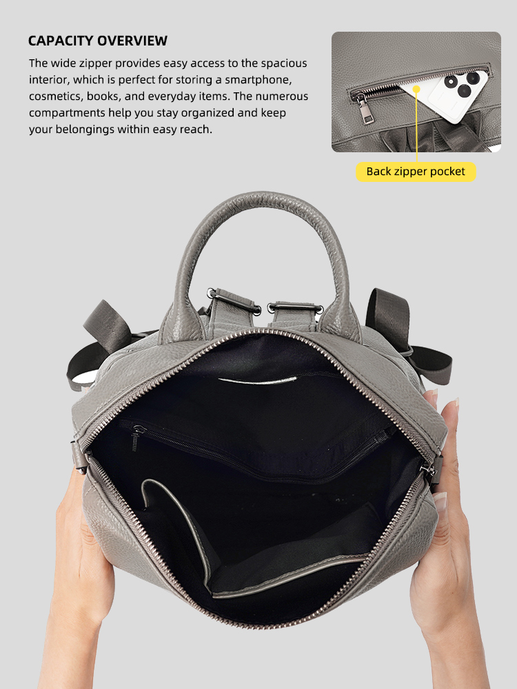 Sac à dos Zency Premium en cui - Genuine Leather Backpack avis et prix