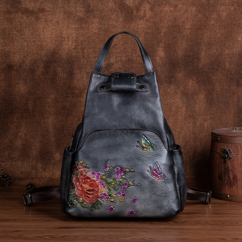 Sac à dos en cuir véritable em - Genuine Leather Backpack avis et prix