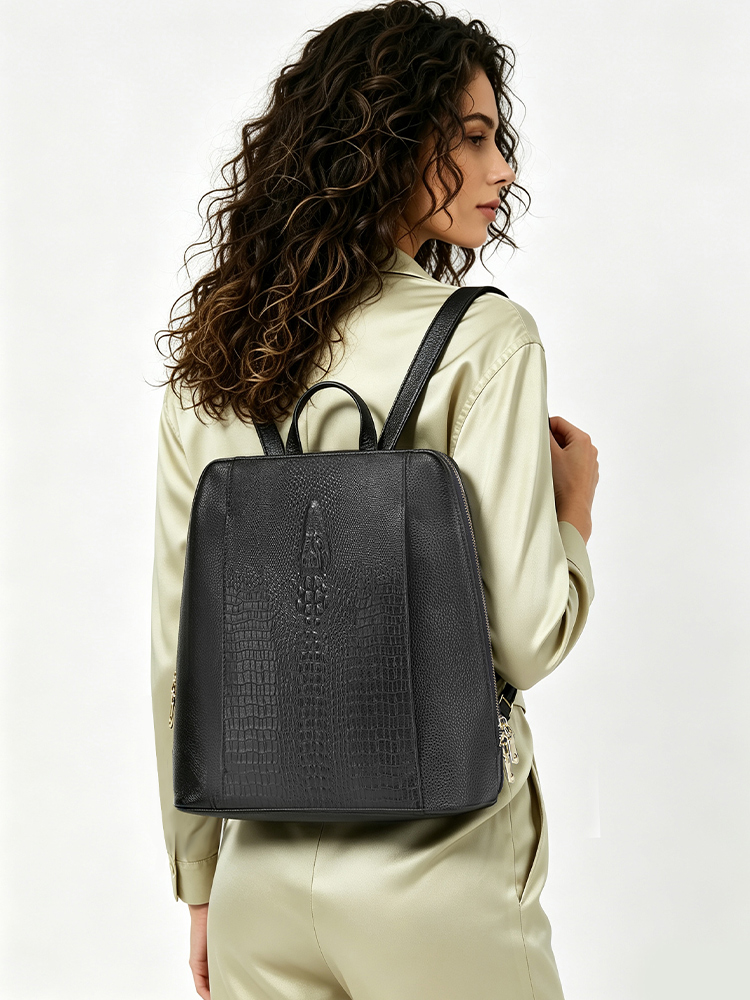 Sac à dos Zency en cuir de cro - Genuine Leather Backpack avis et prix